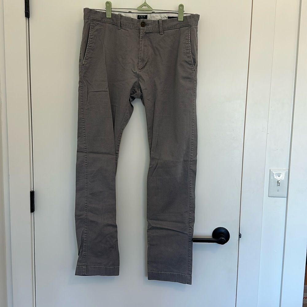 Men’s Grey J Crew Slim Flex Fit Pant